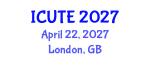International Conference on Urban Transport and Environment (ICUTE) April 22, 2027 - London, United Kingdom International Conference on Urban Transport and Environment (ICUTE) April 22, 2027 - London, United Kingdom