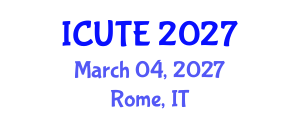 International Conference on Urban Transport and Environment (ICUTE) March 04, 2027 - Rome, Italy International Conference on Urban Transport and Environment (ICUTE) March 04, 2027 - Rome, Italy