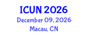 International Conference on Urology and Nephrology (ICUN) December 09, 2026 - Macau, China International Conference on Urology and Nephrology (ICUN) December 09, 2026 - Macau, China