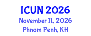 International Conference on Urology and Nephrology (ICUN) November 11, 2026 - Phnom Penh, Cambodia International Conference on Urology and Nephrology (ICUN) November 11, 2026 - Phnom Penh, Cambodia
