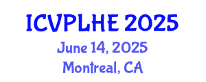 International Conference on Veterinary Pathology, Livestock Health and Epizootiology (ICVPLHE) June 14, 2025 - Montreal, Canada