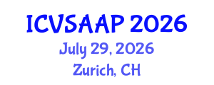 International Conference on Veterinary Sciences, Animal Anatomy and Physiology (ICVSAAP) July 29, 2026 - Zurich, Switzerland