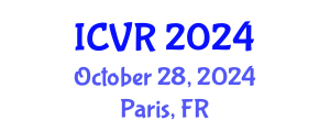International Conference on Virtual Rehabilitation (ICVR) October 28, 2024 - Paris, France