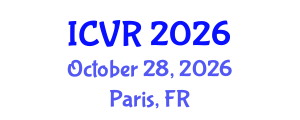 International Conference on Virtual Rehabilitation (ICVR) October 28, 2026 - Paris, France