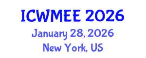 International Conference on Waste Management and Environmental Engineering (ICWMEE) January 28, 2026 - New York, United States