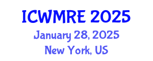 International Conference on Waste Management and Remediation Engineering (ICWMRE) January 28, 2025 - New York, United States