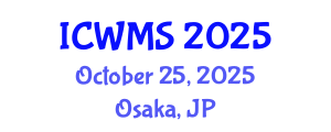 International Conference on Waste Management and Solutions (ICWMS) October 25, 2025 - Osaka, Japan