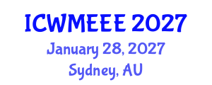 International Conference on Waste Management, Ecological and Environmental Engineering (ICWMEEE) January 28, 2027 - Sydney, Australia International Conference on Waste Management, Ecological and Environmental Engineering (ICWMEEE) January 28, 2027 - Sydney, Australia