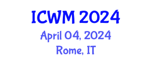 International Conference on Waste Management (ICWM) April 04, 2024 - Rome, Italy