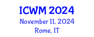 International Conference on Waste Management (ICWM) November 11, 2024 - Rome, Italy