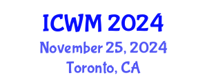 International Conference on Waste Management (ICWM) November 25, 2024 - Toronto, Canada