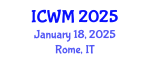 International Conference on Waste Management (ICWM) January 18, 2025 - Rome, Italy
