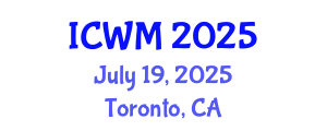 International Conference on Waste Management (ICWM) July 19, 2025 - Toronto, Canada
