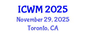 International Conference on Waste Management (ICWM) November 29, 2025 - Toronto, Canada