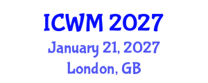 International Conference on Waste Management (ICWM) January 21, 2027 - London, United Kingdom International Conference on Waste Management (ICWM) January 21, 2027 - London, United Kingdom