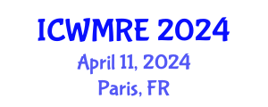 International Conference on Waste Management, Recycling and Environment (ICWMRE) April 11, 2024 - Paris, France
