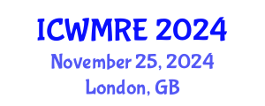 International Conference on Waste Management, Recycling and Environment (ICWMRE) November 25, 2024 - London, United Kingdom