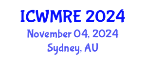 International Conference on Waste Management, Recycling and Environment (ICWMRE) November 04, 2024 - Sydney, Australia