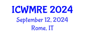 International Conference on Waste Management, Recycling and Environment (ICWMRE) September 12, 2024 - Rome, Italy