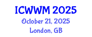 International Conference on Wastewater and Water Management (ICWWM) October 21, 2025 - London, United Kingdom