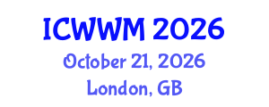 International Conference on Wastewater and Water Management (ICWWM) October 21, 2026 - London, United Kingdom