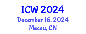 International Conference on Wastewater (ICW) December 16, 2024 - Macau, China