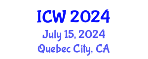 International Conference on Wastewater (ICW) July 15, 2024 - Quebec City, Canada