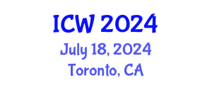 International Conference on Wastewater (ICW) July 18, 2024 - Toronto, Canada