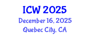 International Conference on Wastewater (ICW) December 16, 2025 - Quebec City, Canada
