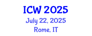 International Conference on Wastewater (ICW) July 22, 2025 - Rome, Italy