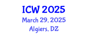 International Conference on Wastewater (ICW) March 29, 2025 - Algiers, Algeria