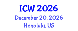 International Conference on Wastewater (ICW) December 20, 2026 - Honolulu, United States