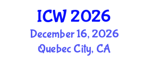 International Conference on Wastewater (ICW) December 16, 2026 - Quebec City, Canada International Conference on Wastewater (ICW) December 16, 2026 - Quebec City, Canada