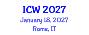 International Conference on Wastewater (ICW) January 18, 2027 - Rome, Italy International Conference on Wastewater (ICW) January 18, 2027 - Rome, Italy