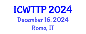 International Conference on Wastewater Treatment and Treatment Plants (ICWTTP) December 16, 2024 - Rome, Italy