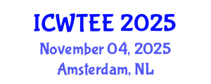 International Conference on Wastewater Treatment in Environmental Engineering (ICWTEE) November 04, 2025 - Amsterdam, Netherlands