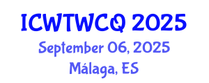 International Conference on Wastewater Treatment, Water Cycle and Quality (ICWTWCQ) September 06, 2025 - Málaga, Spain