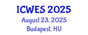 International Conference on Water and Environmental Sciences (ICWES) August 23, 2025 - Budapest, Hungary