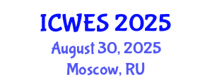 International Conference on Water and Environmental Sciences (ICWES) August 30, 2025 - Moscow, Russia