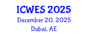 International Conference on Water and Environmental Sciences (ICWES) December 20, 2025 - Dubai, United Arab Emirates