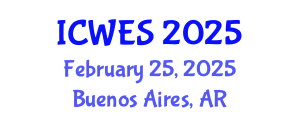 International Conference on Water and Environmental Sciences (ICWES) February 25, 2025 - Buenos Aires, Argentina