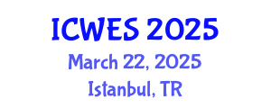 International Conference on Water and Environmental Sciences (ICWES) March 22, 2025 - Istanbul, Turkey