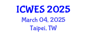 International Conference on Water and Environmental Sciences (ICWES) March 04, 2025 - Taipei, Taiwan