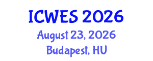 International Conference on Water and Environmental Sciences (ICWES) August 23, 2026 - Budapest, Hungary