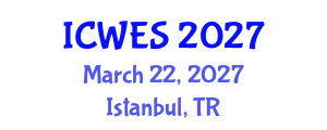 International Conference on Water and Environmental Sciences (ICWES) March 22, 2027 - Istanbul, Turkey International Conference on Water and Environmental Sciences (ICWES) March 22, 2027 - Istanbul, Turkey