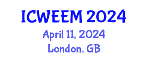 International Conference on Water, Energy and Environmental Management (ICWEEM) April 11, 2024 - London, United Kingdom