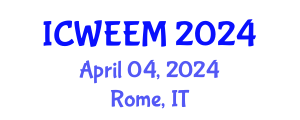 International Conference on Water, Energy and Environmental Management (ICWEEM) April 04, 2024 - Rome, Italy