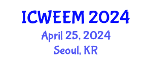 International Conference on Water, Energy and Environmental Management (ICWEEM) April 25, 2024 - Seoul, Republic of Korea