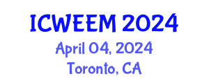 International Conference on Water, Energy and Environmental Management (ICWEEM) April 04, 2024 - Toronto, Canada