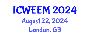 International Conference on Water, Energy and Environmental Management (ICWEEM) August 22, 2024 - London, United Kingdom